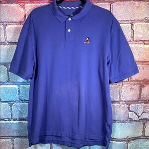Disney Parks Mickey Mouse Polo Shirt Men’s Size L Purple Embroidered Classic Fit